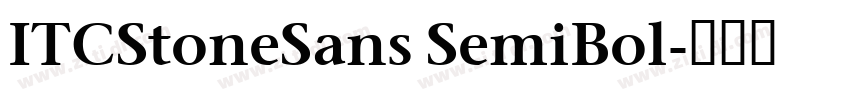ITCStoneSans SemiBol字体转换